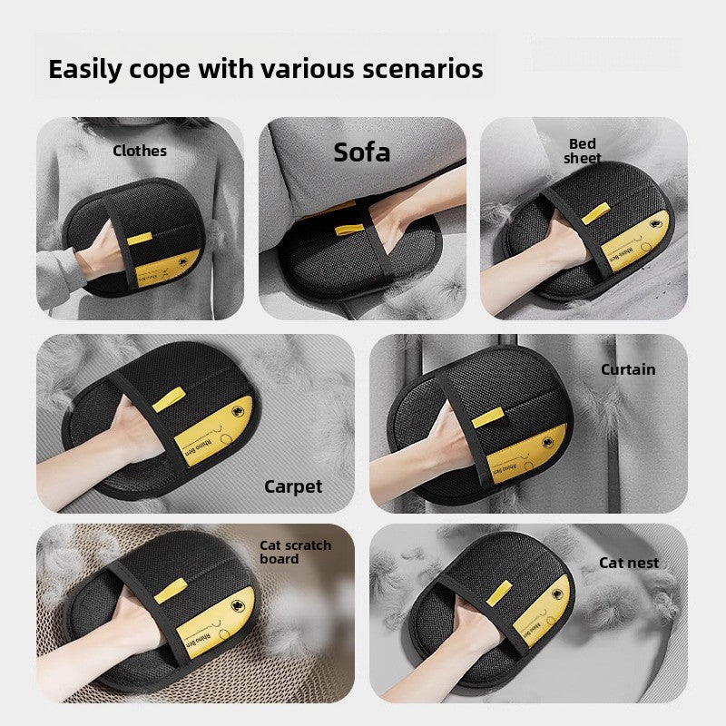 Pet static hair removal gloves